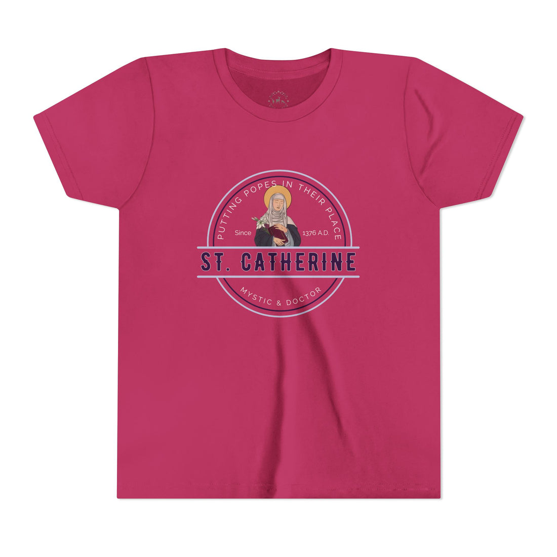 St. Catherine of Siena (Youth Tshirt) - Barrel Branding Style