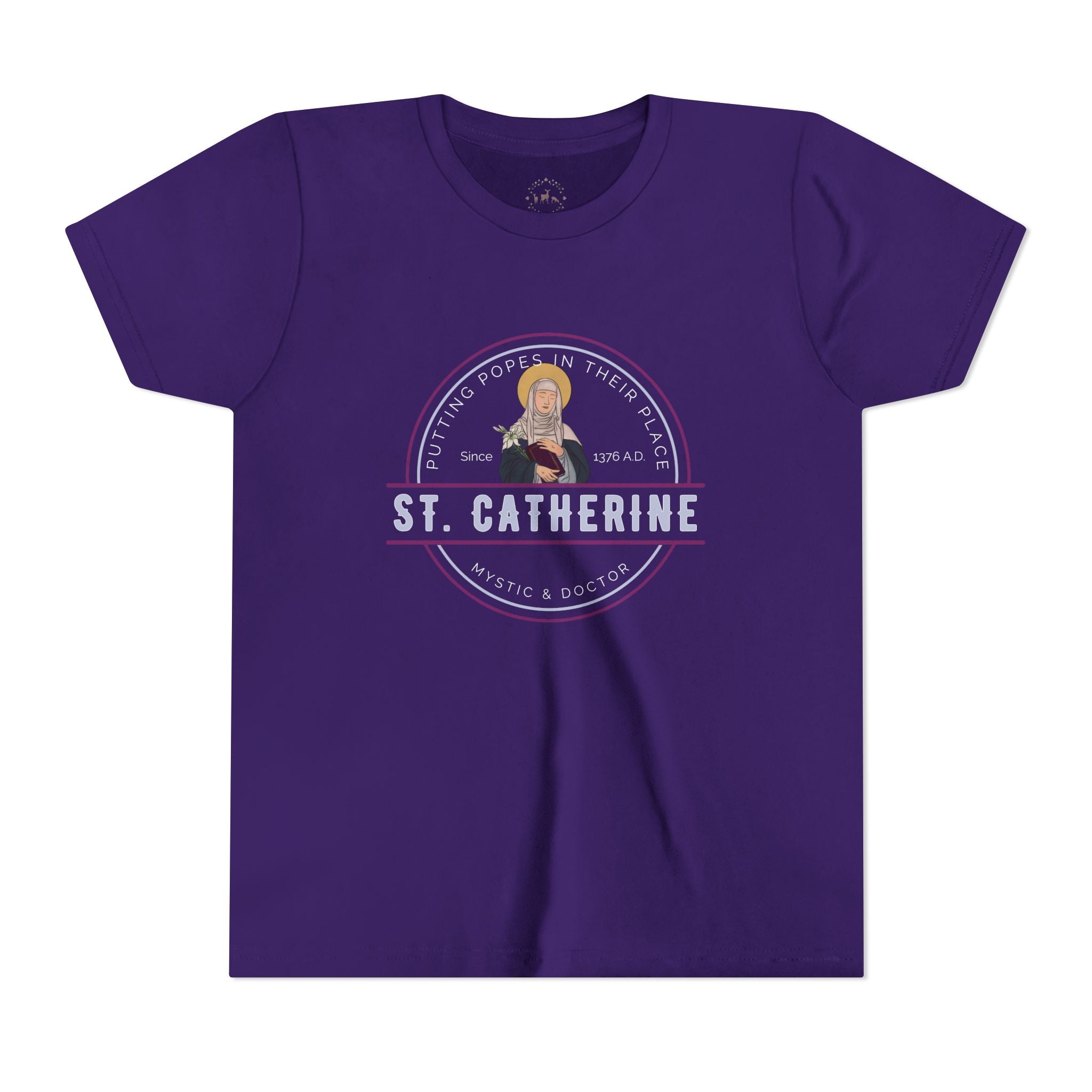 St. Catherine of Siena (Youth Tshirt) - Barrel Branding Style