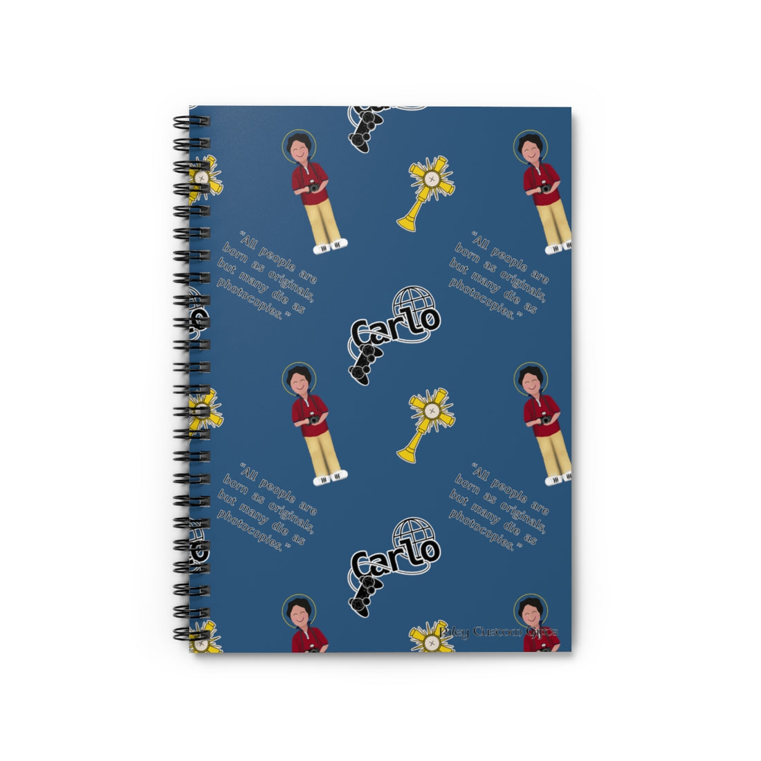 Blessed Carlo Acutis Ruled Spiral Notebook